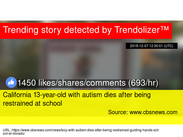 13 Year Old Autistic Boy Died After He >> California 13 Year Old With Autism Dies After Being Restrained At School 13 Year Old Autistic Boy Died After He >> California 13 Year Old With Autism Dies After Being Restrained At School